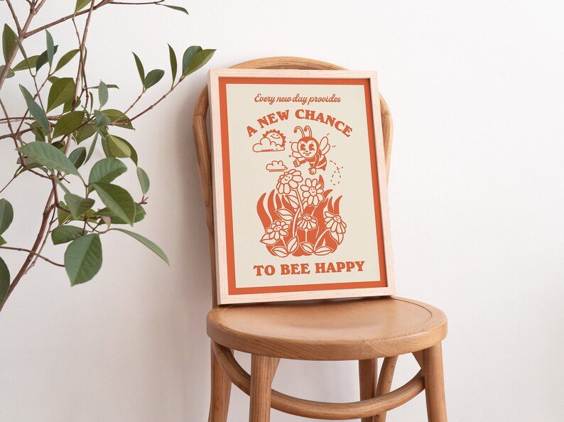 Framed "A New Chance To Be Happy" Print - Framed Prints - Kinder Planet Company