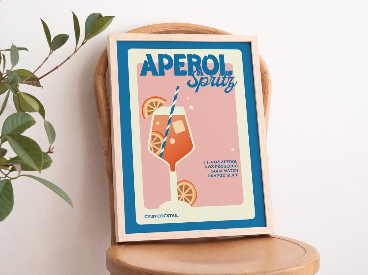 Framed "Aperol Spritz" Print - Framed Prints - Kinder Planet Company