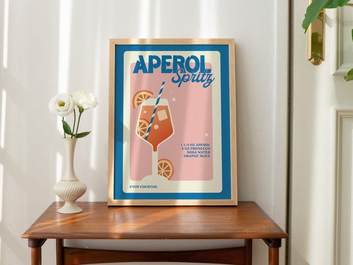 Framed "Aperol Spritz" Print - Framed Prints - Kinder Planet Company