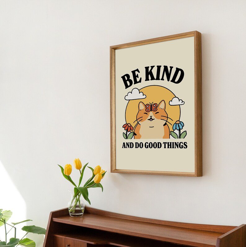 Framed "Be Kind And Do Good Things" Print - Framed Prints - Kinder Planet Company