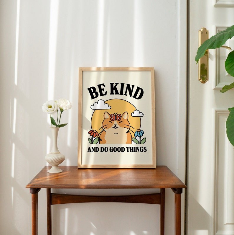 Framed "Be Kind And Do Good Things" Print - Framed Prints - Kinder Planet Company