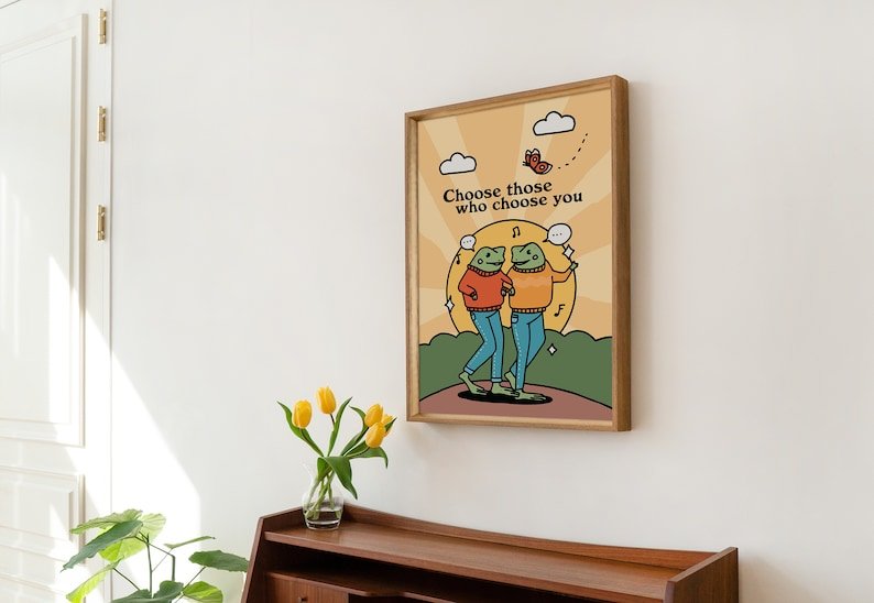 Framed "Choose Those Who Choose You" Print - Framed Prints - Kinder Planet Company