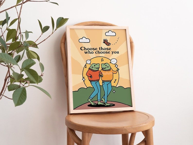 Framed "Choose Those Who Choose You" Print - Framed Prints - Kinder Planet Company