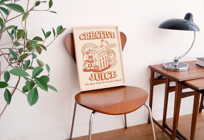 Framed "Creative Juice" Print - Framed Prints - Kinder Planet Company