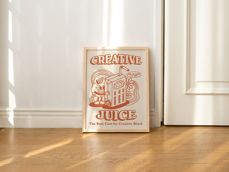 Framed "Creative Juice" Print - Framed Prints - Kinder Planet Company