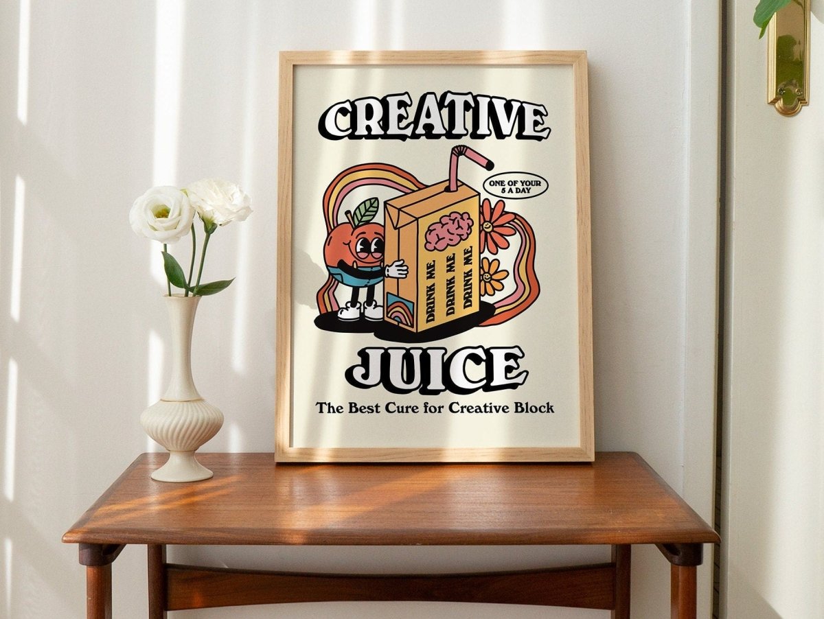 Framed "Creative Juice" Print - Framed Prints - Kinder Planet Company