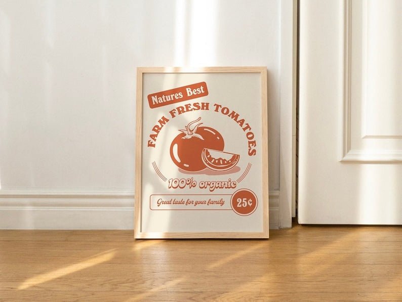 Framed "Fresh Tomatoes" Print - Framed Prints - Kinder Planet Company