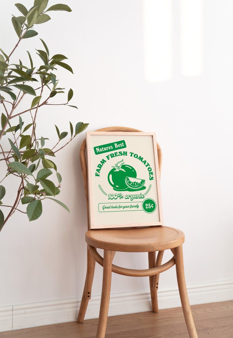 Framed "Fresh Tomatoes" Print - Framed Prints - Kinder Planet Company