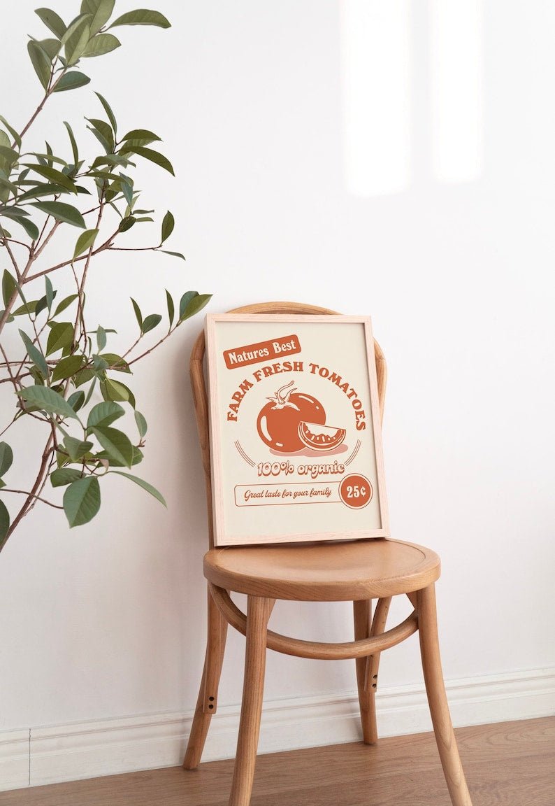 Framed "Fresh Tomatoes" Print - Framed Prints - Kinder Planet Company