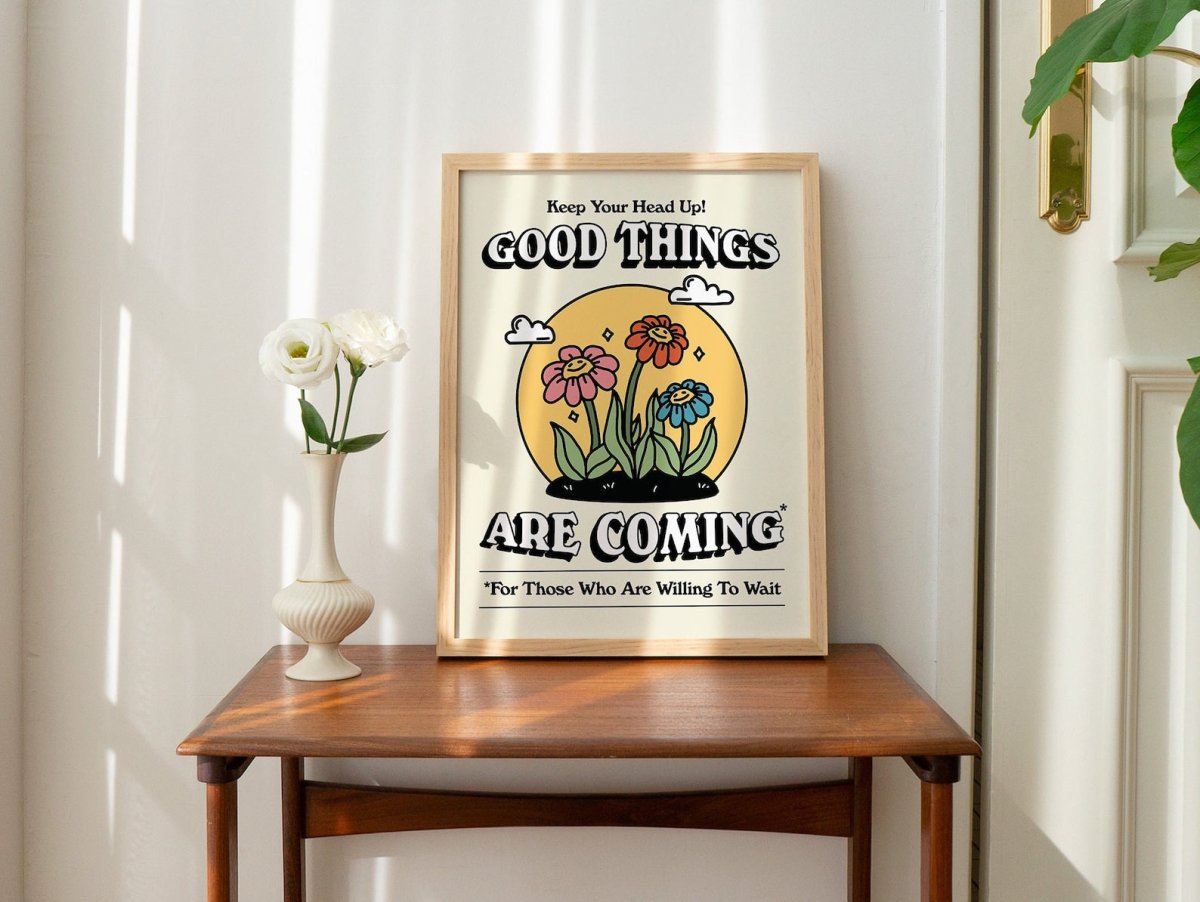 Framed "Good Things Are Coming" Print - Framed Prints - Kinder Planet Company