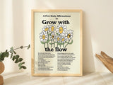 Framed "Grow With the Flow" Print - Framed Prints - Kinder Planet Company