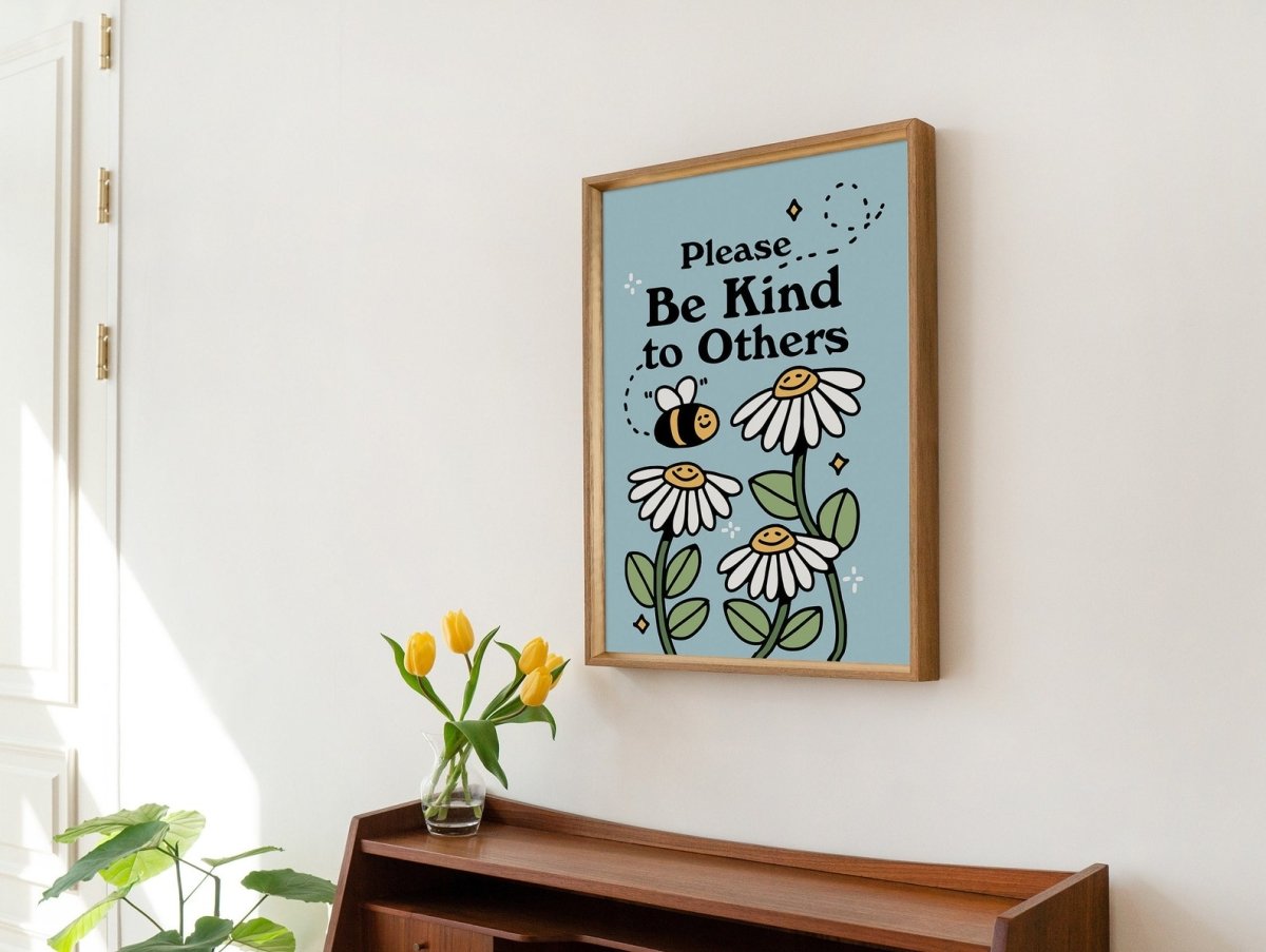 Framed "Please Be Kind To Others" Print - Framed Prints - Kinder Planet Company