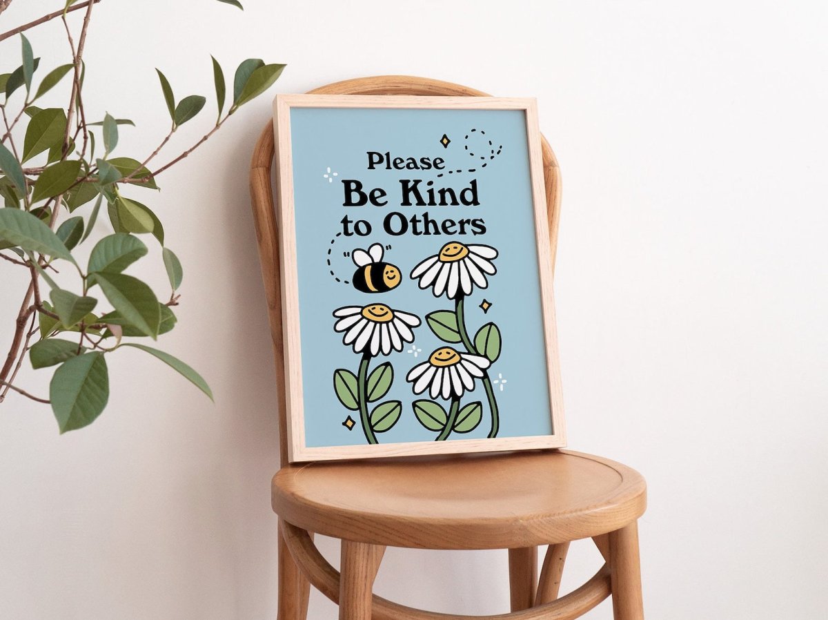 Framed "Please Be Kind To Others" Print - Framed Prints - Kinder Planet Company