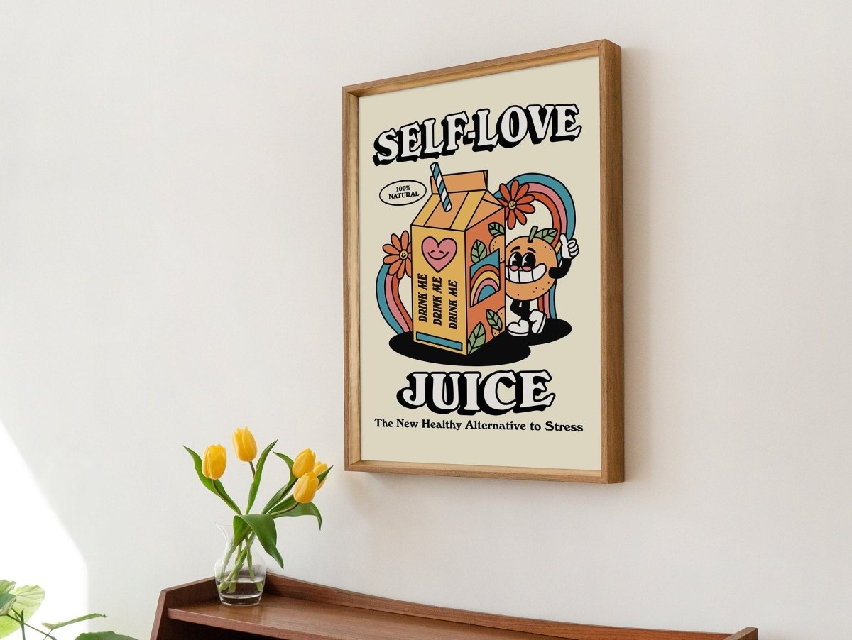Framed "Self Love Juice" Print - Framed Prints - Kinder Planet Company