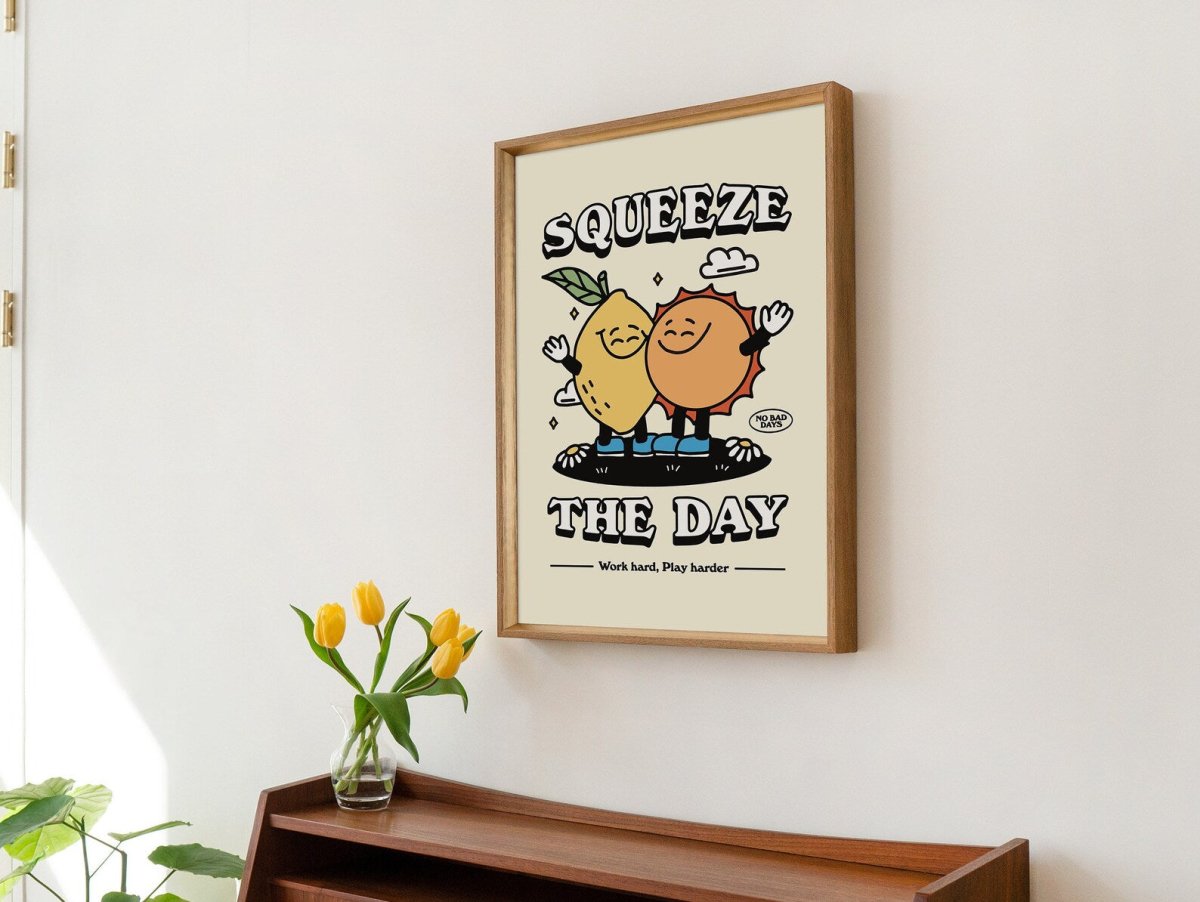 Framed "Squeeze The Day" Print - Framed Prints - Kinder Planet Company