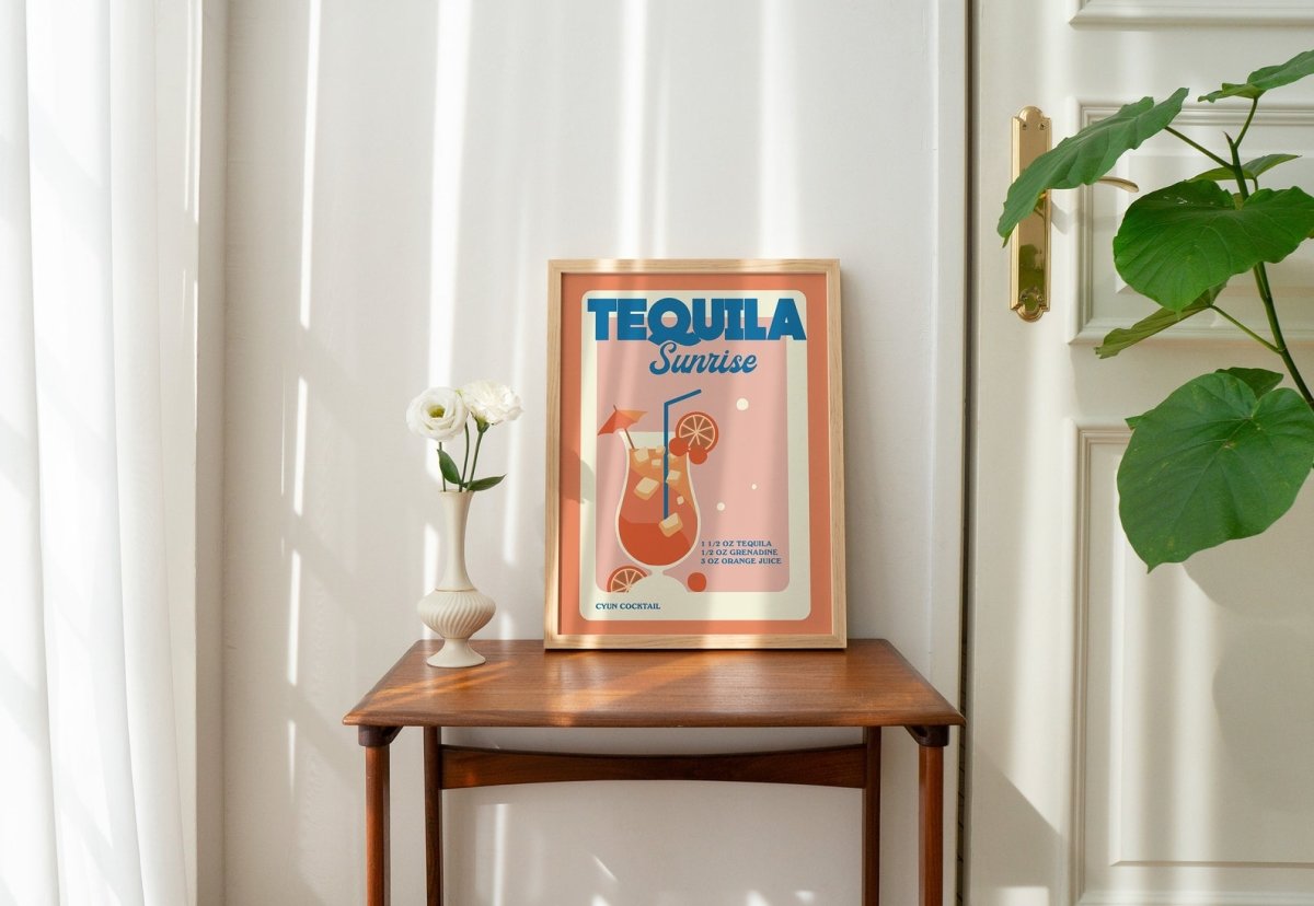 Framed "Tequila Sunrise" Print - Framed Prints - Kinder Planet Company
