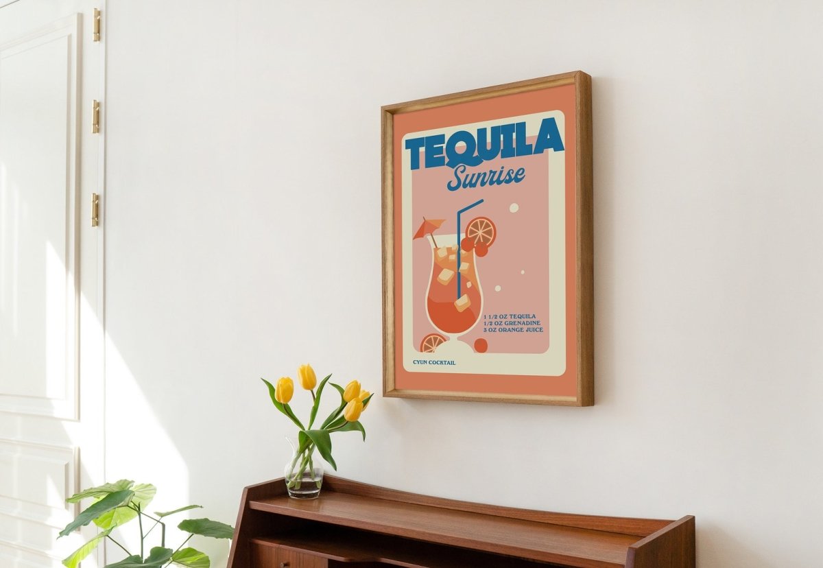 Framed "Tequila Sunrise" Print - Framed Prints - Kinder Planet Company