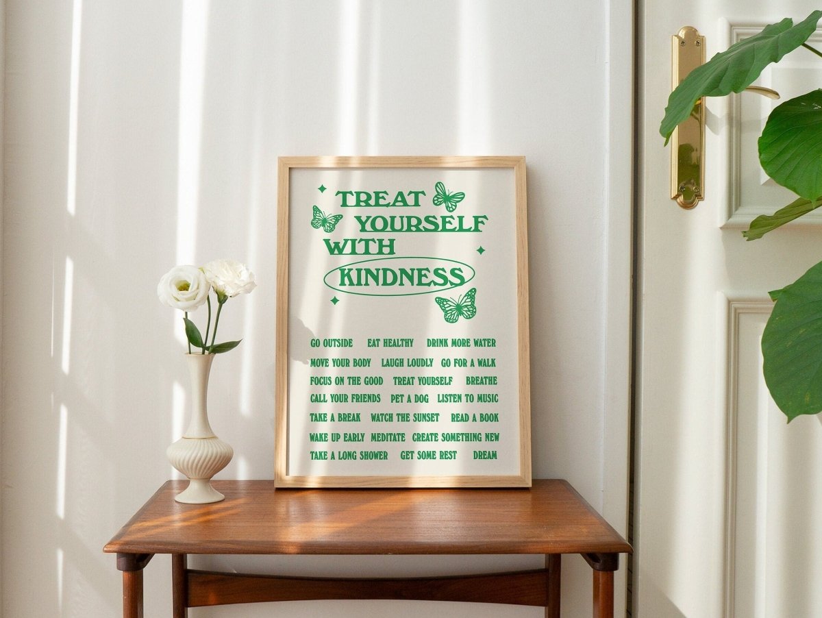 Framed 'Treat me with Kindness' Print - Framed Prints - Kinder Planet Company