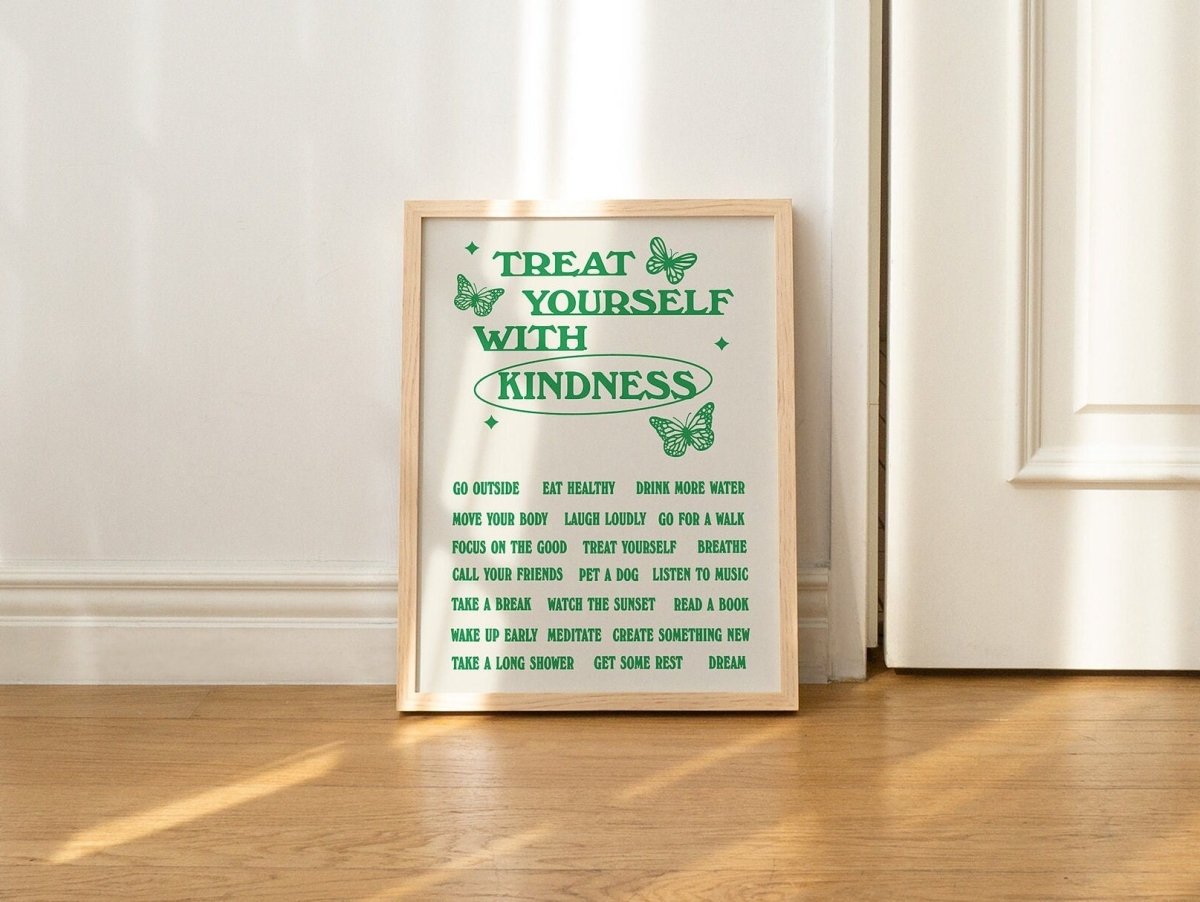 Framed 'Treat me with Kindness' Print - Framed Prints - Kinder Planet Company
