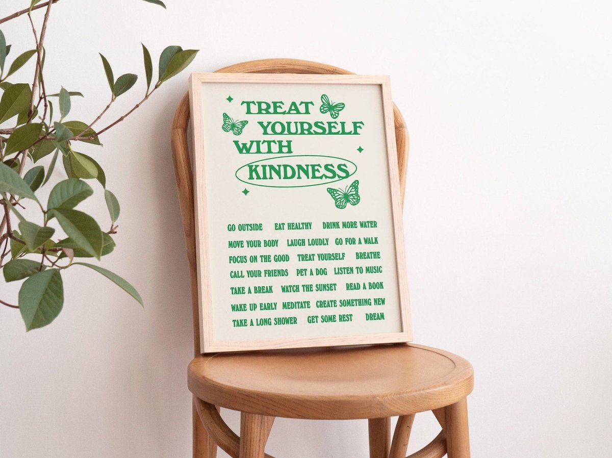Framed 'Treat me with Kindness' Print - Framed Prints - Kinder Planet Company