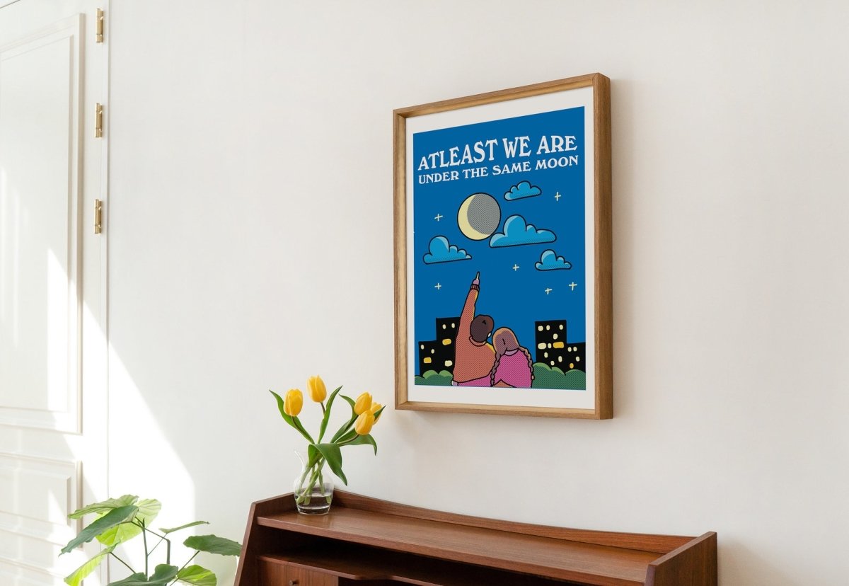 Framed "Under The Same Moon" Print - Framed Prints - Kinder Planet Company