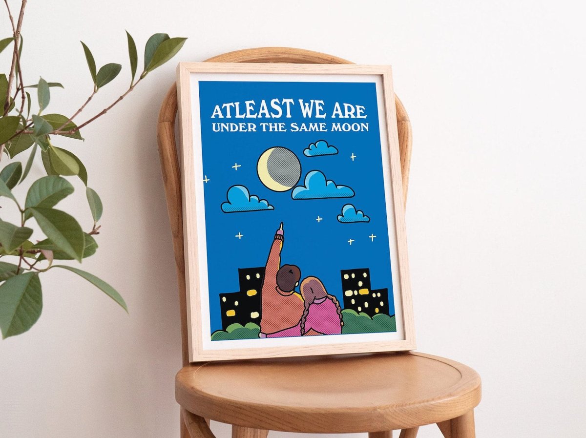 Framed "Under The Same Moon" Print - Framed Prints - Kinder Planet Company
