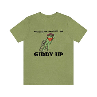 'Giddy Up' Funny Cowboy Frog Tshirt - T-shirts - Kinder Planet Company