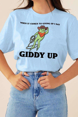 'Giddy Up' Funny Cowboy Frog Tshirt - T-shirts - Kinder Planet Company