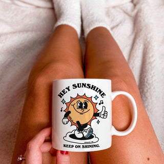 'Hey Sunshine' Postive Quote Coffee Mug - Mugs - Kinder Planet Company