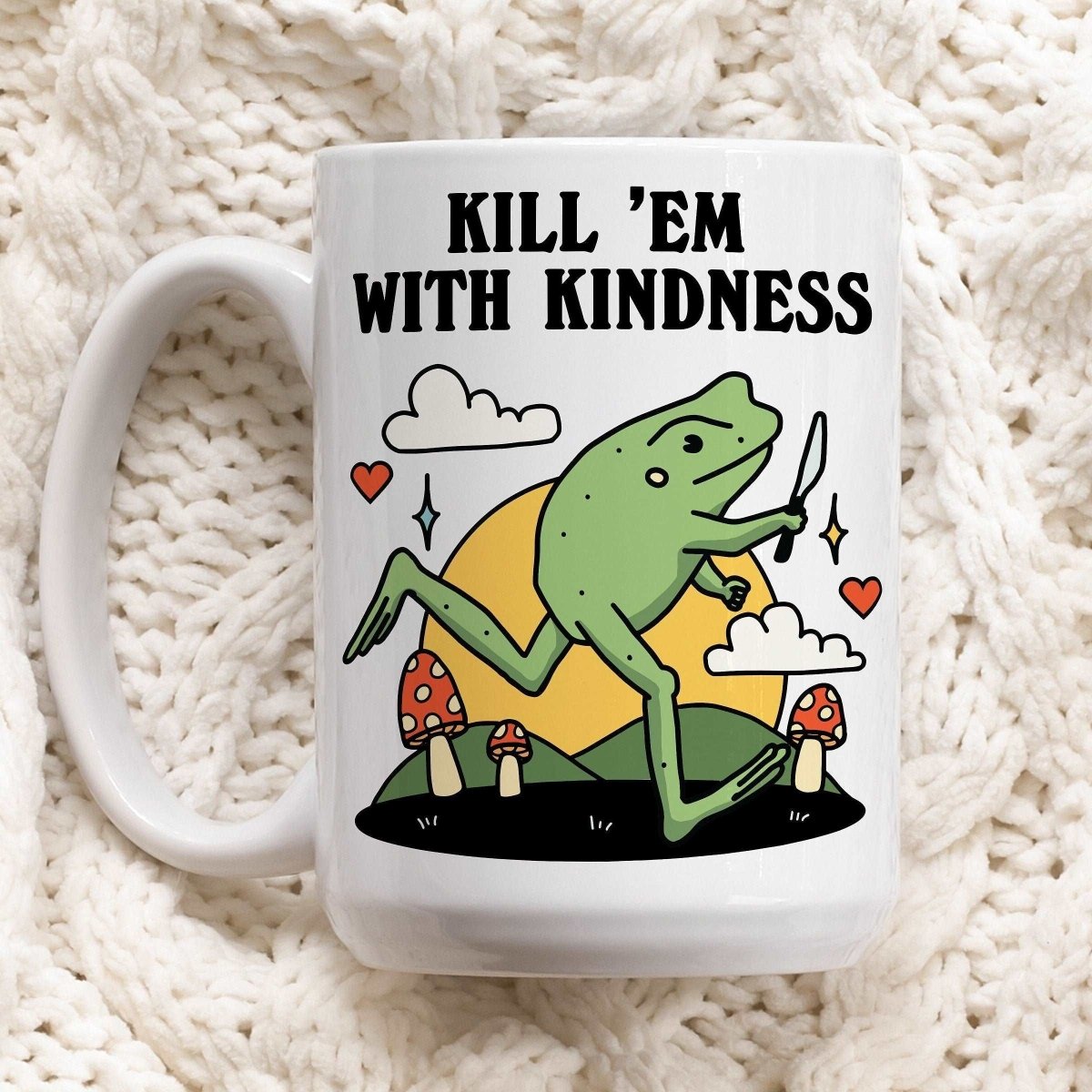Frog Coffee Mug by littlemandyart