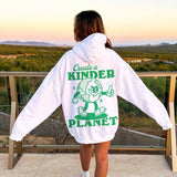 'Kinder Planet' Aesthetic Retro Hoodie - Sweatshirts & Hoodies - Kinder Planet Company