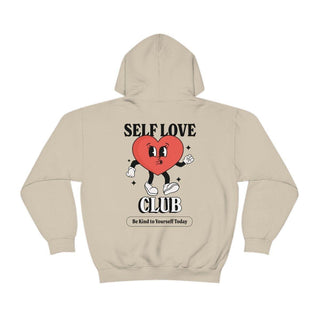 'Self Love Club' Retro Hoodie - Sweatshirts & Hoodies - Kinder Planet Company