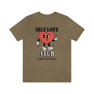 'Self Love Club' Retro Slogan Tshirt - T-shirts - Kinder Planet Company