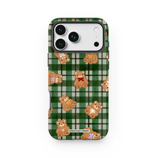 Evergreen Tartan Teddies Phone Case