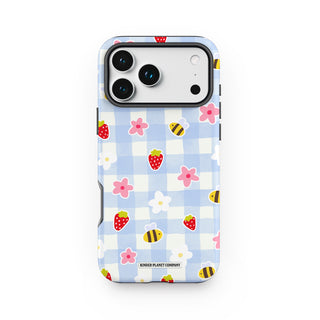 Minimal Summer Vibes Gingham Phone Case