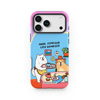 More Espresso Less Depresso Dog Phone Case