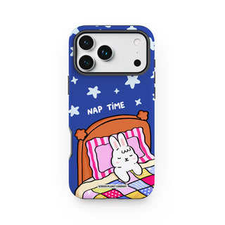 Nap Time Dark Blue Bunny Phone Case
