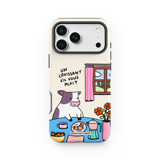 Un Croissant Sil Vois Plait' Cow Phone Case