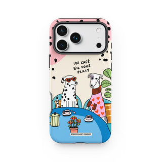 Un Cafe Sil Vous Plait Dog Phone Case