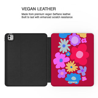 Abstract Bloom - Burgundy - iPad Pro 13 (8th Gen) - Vegan leather.jpg