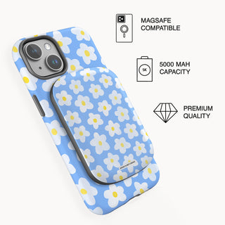2.Powerbank on phone_Blue Daisies.jpg