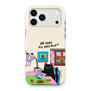 Together In Every Universe Cats Phone Case - Un-Cafe-S'il-Vous-Plait-Cat---iPhone-17-Pro-Max