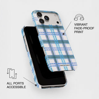 Frozen Blueberry Tartan Phone Case