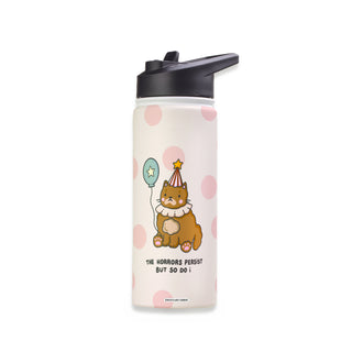 The Horrors Persist Cat Stainless Steel Water Bottle 18oz