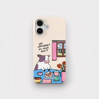 Un Croissant Sil Vous Plait Cow Phone Case