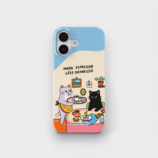 More Espresso Less Depresso Cat Phone Case