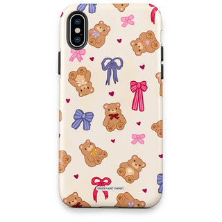 Cosy Girl Bears & Bows Phone Case - Cosy-Girl-Bears-&-Bows---iPhone-XS