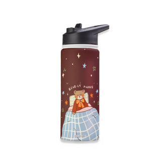 Bearly Awake Stainless Steel Water Bottle 18oz
