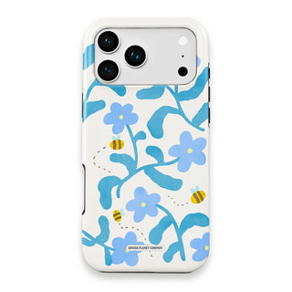Abstract Blue Flowers Phone Case - Abstract-Blue-Flowers---iPhone-17-Pro-Max