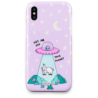Get Me Off This Planet Cow Phone Case - Get-Me-Off-This-Planet-Cow---iPhone-X-Snap